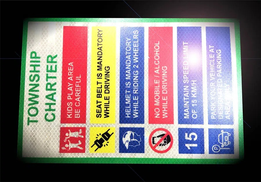 UV HIGHWAY SIGNAGE RETRO VINYLE